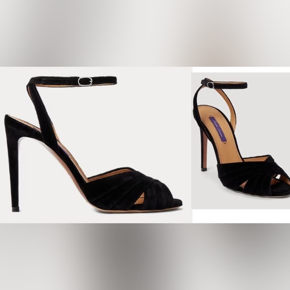 Ralph Lauren Collection Bacall II Velvet SandalsThese are brand-new US 8.5 - Picture 2 of 5
